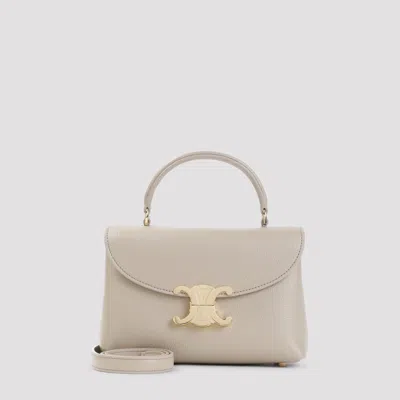 Celine Teen Nino 100% Calfskin Shoulder Handbag In Nude & Neutrals