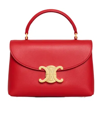 Celine Teen Nino Bag In Supple Grained Calfskin In Red