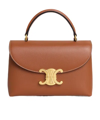 Celine Teen Nino Bag In Supple Grained Calfskin In Brown