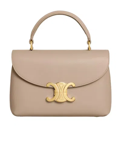 Celine Teen Nino Bag In Supple Grained Calfskin In Brown