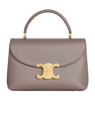Celine Teen Nino Bag In Supple Grained Calfskin In Brown