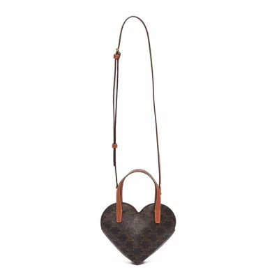 Celine Teen Shoulder Bag With Handle In Brown