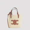 Celine Supple Straw And Leather Shoulder Bag