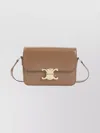Celine Bronze Teen Triomphe Calf Leather Shoulder Bag In Brown