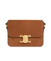 Celine Women Triomphe Teen Leather Crossbody Bag In Brown
