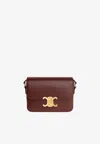 Celine Teen Triomphe Crossbody Bag In Bordeaux