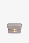 Celine Teen Triomphe Crossbody Bag In Gray