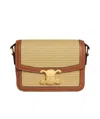 Celine Teen Triomphe Flip Shoulder Bag In Nude