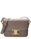 Celine Teen Triomphe Leather Shoulder Bag In Brown