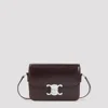 Celine Teen Triomphe Shoulder Bag With Adjustable Strap In Burgundy