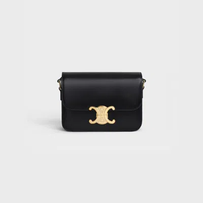 Celine Teen Triomphe Shoulder Bag In Black