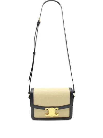 Pre-owned Celine Teen Triomphe Shoulder Bag In Neutral