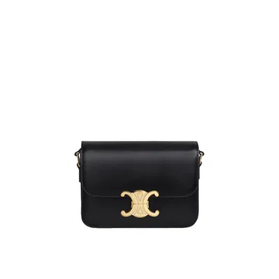 Celine Teen Triomphe Shoulder Bag Women In Black