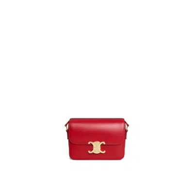 Celine Teen Triomphe Shoulder Bag Women In Red