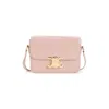 Celine Teen Triomphe Soft Peach Calf Leather Shoulder Bag In Pink