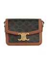 Celine Brown Triomphe Canvas Crossbody Handbag For Women In Brown