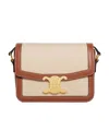 Celine Teen Triomphe Flip Shoulder Bag In Nude