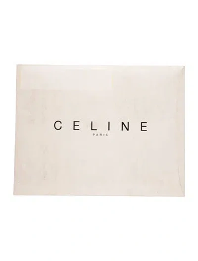 Pre-owned Celine Terry Cloth Beach Blanket In Blue