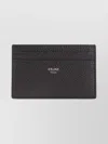 Celine Textured Medium Card Holder Accessory In Black