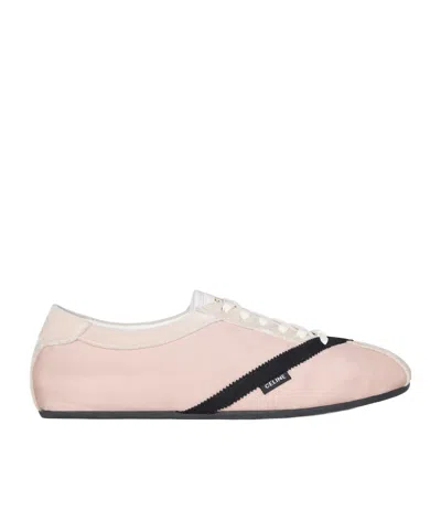 Celine The Flat Sneaker In Gros Grain, Velvet, Suede Goatskin And Lambskin In Pink