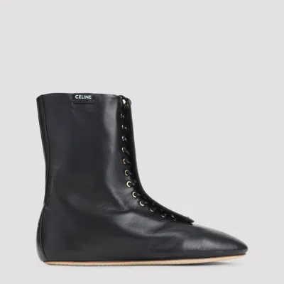 Celine Thece-up Boot - 0.5cm Heel Height In Black