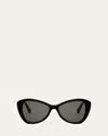 Celine Thin Logo Acetate Butterfly Sunglasses In Black