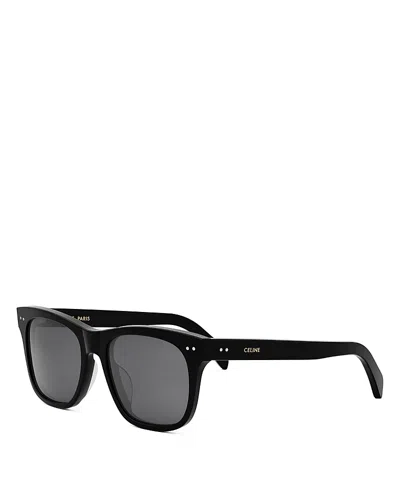Celine Thin Square Sunglasses, 54mm In Black/smoke