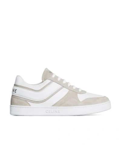 Celine Tie Low-top Sneakers In White