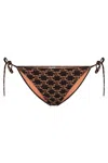Celine Tie Side Bikini Hipster In Multi