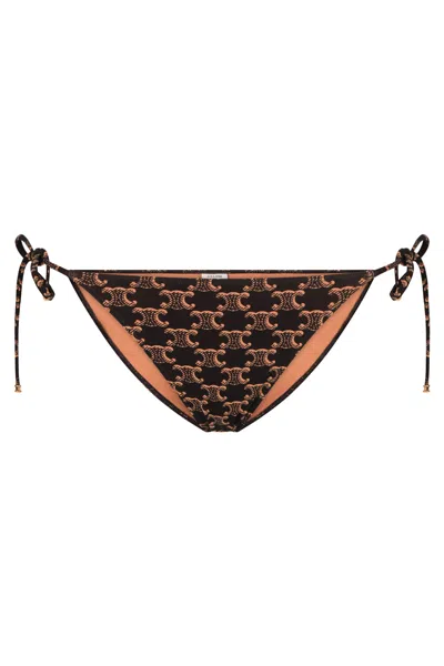 Celine Tie Side Bikini Hipster In Multi