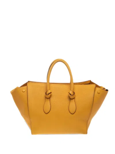 Pre-owned Celine Tie Tote Bag In Yellow