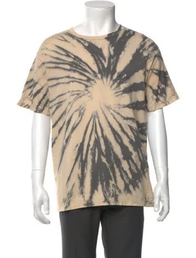 Pre-owned Celine Tie-dye Print Crew Neck T-shirt In Neutral