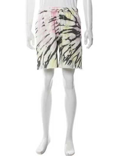 Pre-owned Celine Tie-dye Print Jogger Shorts In Multicolor