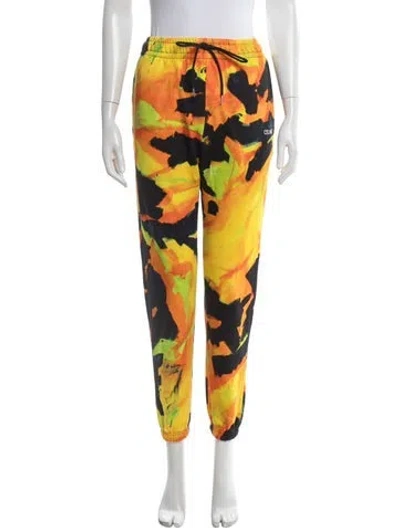 Pre-owned Celine Tie-dye Print Sweatpants In Orange