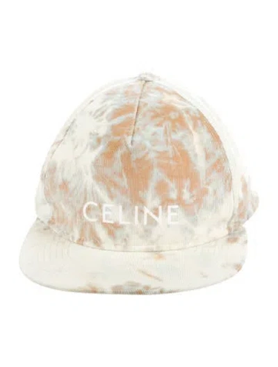 Pre-owned Celine Tie-dye Snapback Cap In Neutral