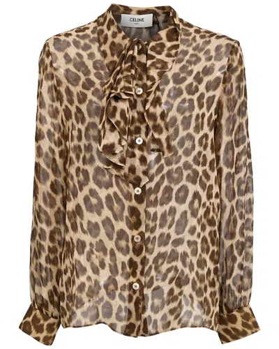 Pre-owned Celine Tie-neck Blouse