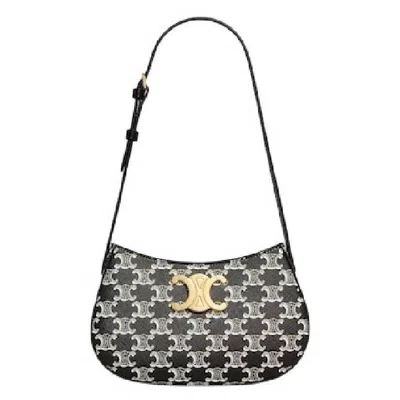 Celine Tilly Bag In Two-tone Triomphe Canvas In 38no