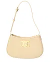 Celine Tilly Medium Leather Shoulder Bag In Sand