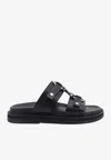 Celine Tippi-vegetable Tanned Slippers In Black