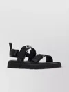 Celine Toe Flat Sole Buckle Detailing Sandals In Black