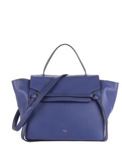 Pre-owned Celine Top-handle Tote Bag In Blue