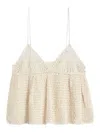 CELINE TOP WITH THIN STRAPS IN CROCHET COTTON