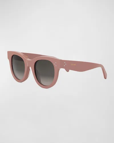 Celine Tortoiseshell Acetate Cat-eye Sunglasses In Shiny Pink Gradient Brown