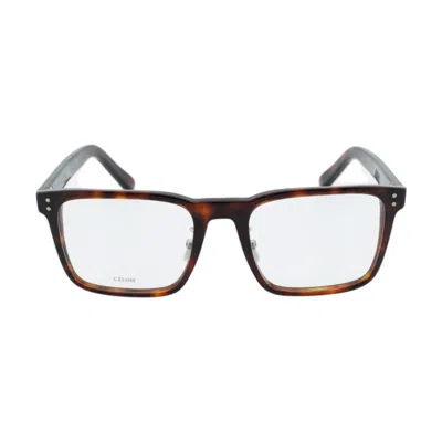Celine Tortoiseshell Acetate Square Eyeglasses In Brown
