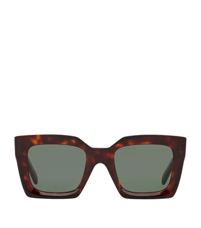 Celine Cl40130i Tortoiseshell Acetate Sunglasses In Brown