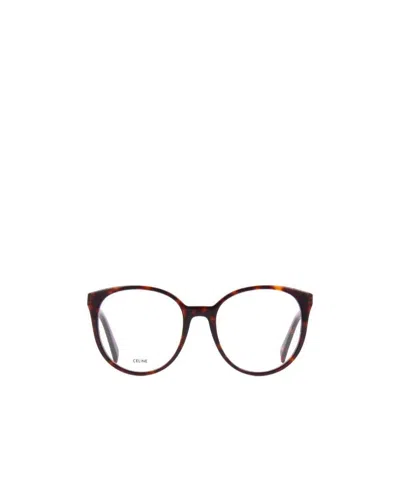 Celine Tortoiseshell-effect Glasses In Brown