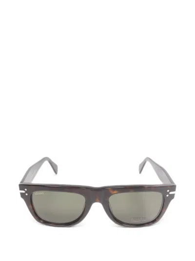 Pre-owned Celine Tortoiseshell-effect Square Sunglasses In Brown