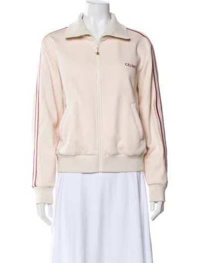 Pre-owned Celine Track Biker Jacket In Neutral