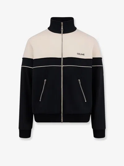 Celine Tracksuit Bicolor Jacket In Black