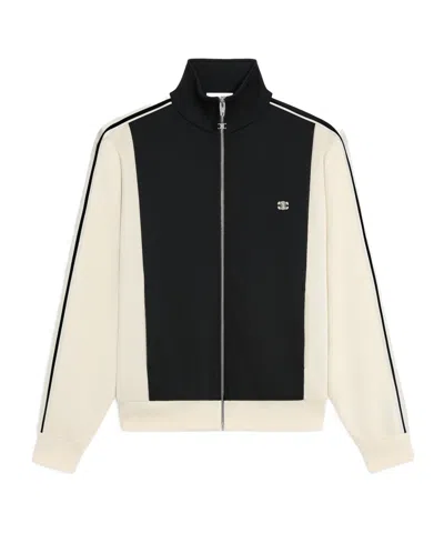 Celine Tracksuit Jacket In Double Face Jersey In Neutral